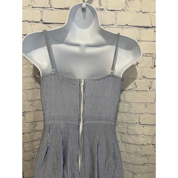 Crystal Doll blue and white stripe with patchwork roses zipper Back juniors 5 - Picture 6 of 9